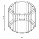 Veena Round Metal Dining Table Base Chrome
